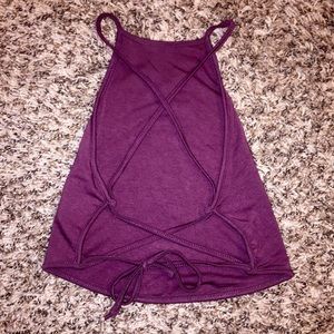 Open cross-cross back crop top